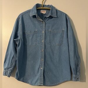 Authentic Riders Jeanswear 100% Cotton Classic Western Denim Shirt Women’s Large